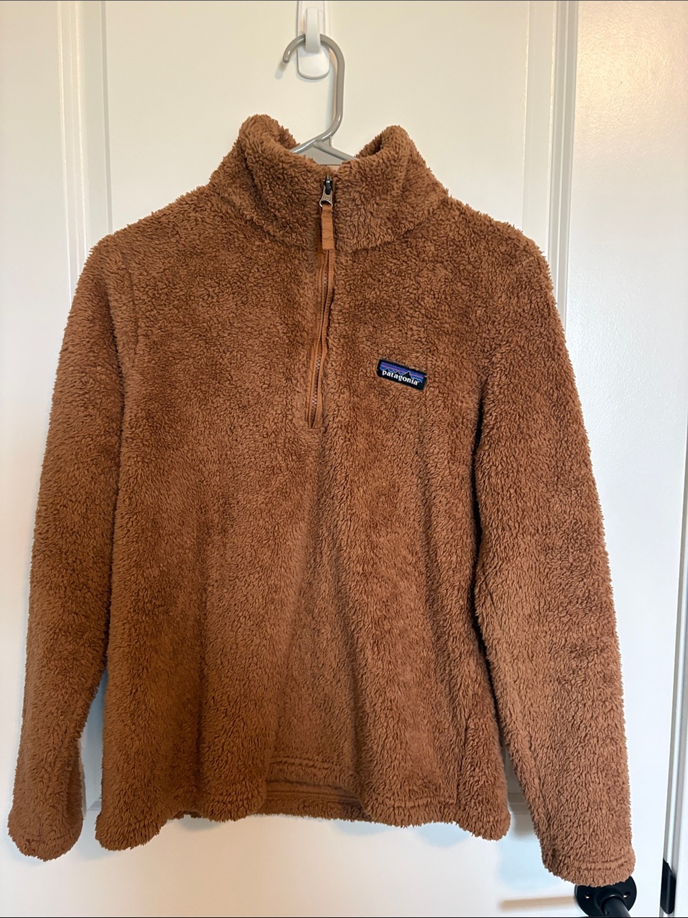 Patagonia Brown Plush Quarter-Zip Fleece Jacket